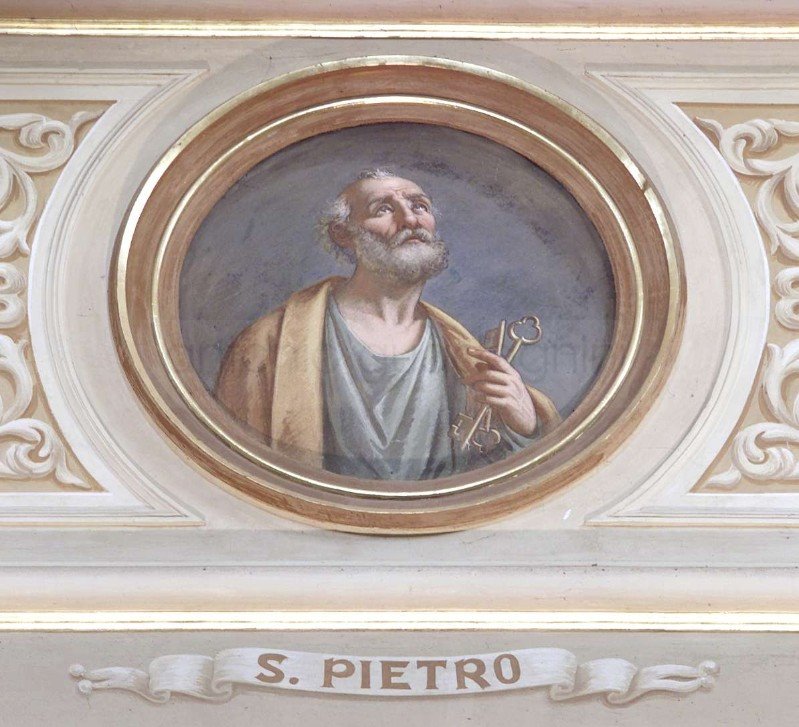 San Pietro -1867 - affresco - chiesa di San Giovanni Evangelista - Poscante (BG)